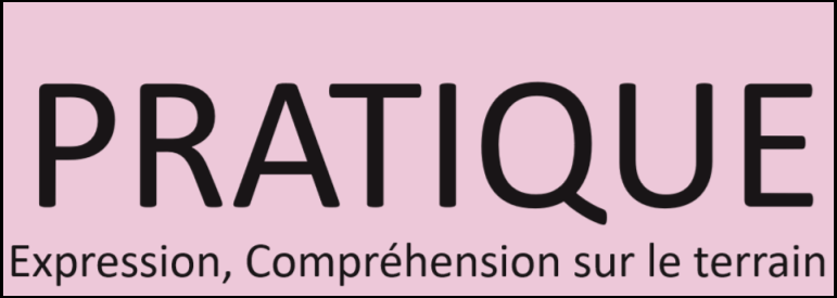 La pratique (expression compréhension sur le terrain)